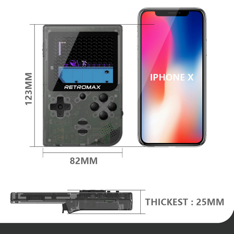 400 IN 1 retro vaizdo žaidimų konsolė delninis žaidimų grotuvas Nešiojamas kišeninis televizorius žaidimų konsolė AV Out Mini delninis grotuvas vaikams Dovana