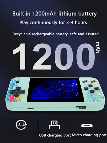 G3 Мини преносима игрова конзола 3,5-инчов цветен LCD Вграден 800+ ретро игри Игри за един и два играча Добър подарък за дете