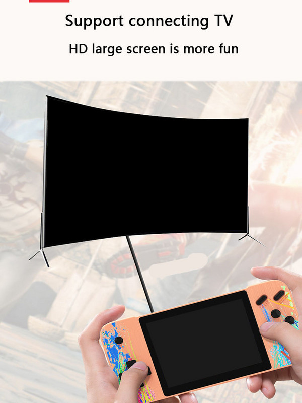 G3 Mini hordozható játékkonzol 3,5 hüvelykes színes LCD beépített 800+ retro játékok egy- és duplajátékos játékok, jó ajándék gyerekeknek