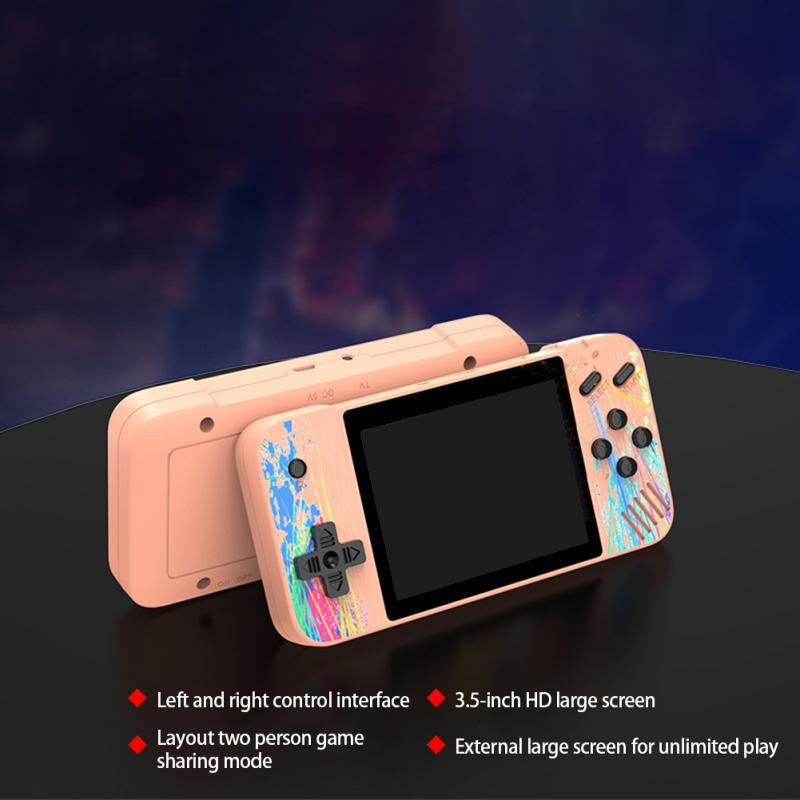 G3 Mini hordozható játékkonzol 3,5 hüvelykes színes LCD beépített 800+ retro játékok egy- és duplajátékos játékok, jó ajándék gyerekeknek