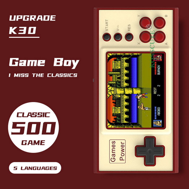 Vaizdo žaidimų pultai, įmontuoti 500 retro žaidimų. Atpalaiduojantis žaislas laisvalaikiu palaiko du vaidmenis ir AV Out žaidimų grotuvą