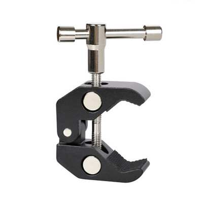 ZUIDID Super Clamp 1 db 1/4" és 3/8" menettel kamerákhoz/lámpákhoz/esernyőkhöz/kampókhoz/polcokhoz/tányérüveghez/keresztrudakhoz