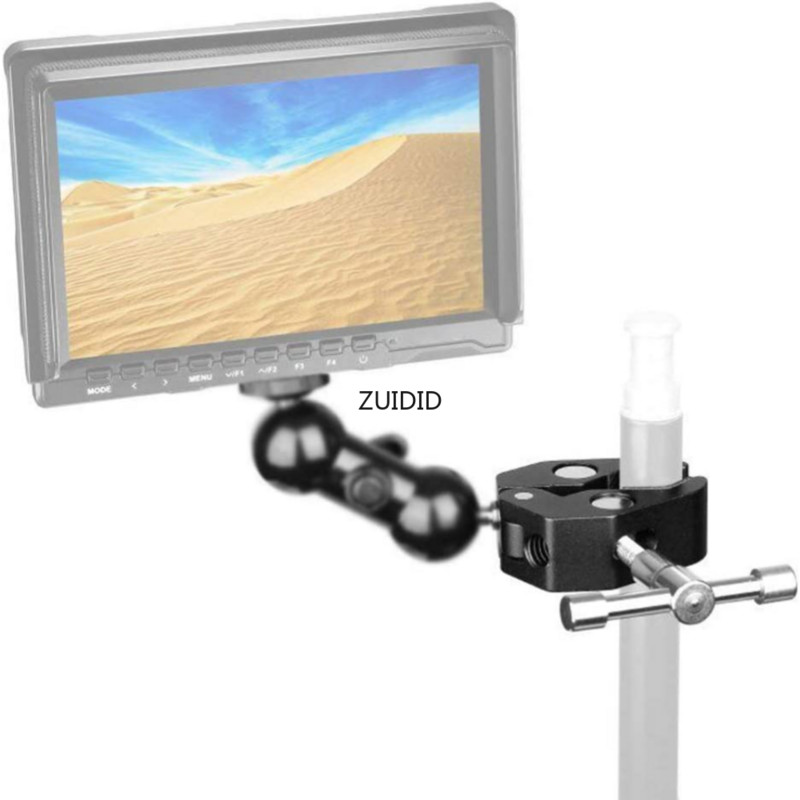 ZUIDID Super Clamp 1 db 1/4" és 3/8" menettel kamerákhoz/lámpákhoz/esernyőkhöz/kampókhoz/polcokhoz/tányérüveghez/keresztrudakhoz