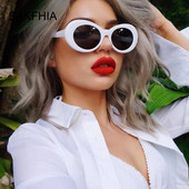 Seksikad lahedad ümmargused päikeseprillid, naise moed, must-valged, ovaalse raamiga päikeseprillid, naiste vanad päikeseprillid, kommid peegel Oculos De Sol