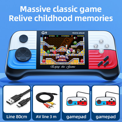 Pihuarvutite 3,0-tollise ekraaniga klassikaline mängukonsool lastele Retro-videomängumängija eelsalvestatud 666 mänguga