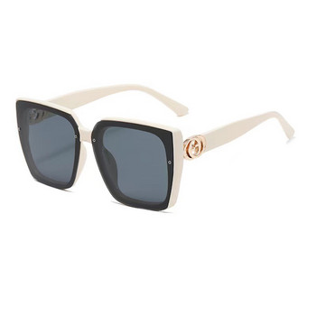 Винтидж извънгабаритни квадратни слънчеви очила Дамски за мъже Класически големи рамки Тенденции Слънчеви очила UV400 Луксозна марка Дизайнерски очила