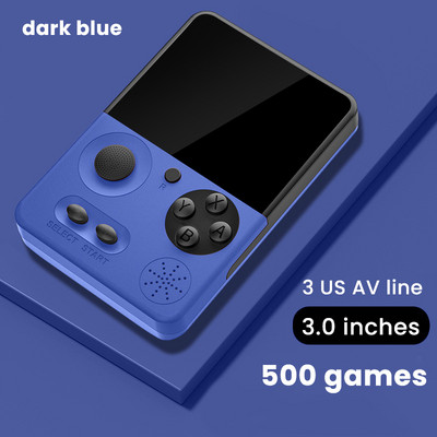 Retro hordozható mini kézi videojáték-konzol 8 bites 3,0 hüvelykes TFT-képernyős AV kimenet, beépített 500 játékos játéklejátszó gyerekeknek Ajándékok