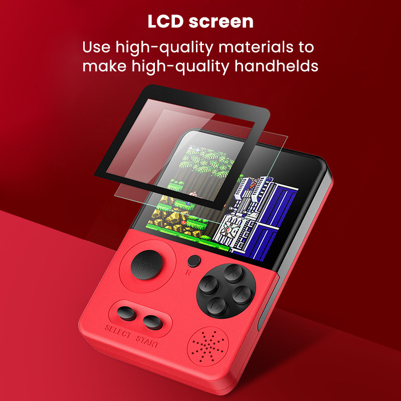 Mini consolă portabilă de jocuri video retro, portabilă, 8 biți, 3,0 inci, ecran TFT, ieșire AV, 500 de jocuri, player pentru copii, cadouri