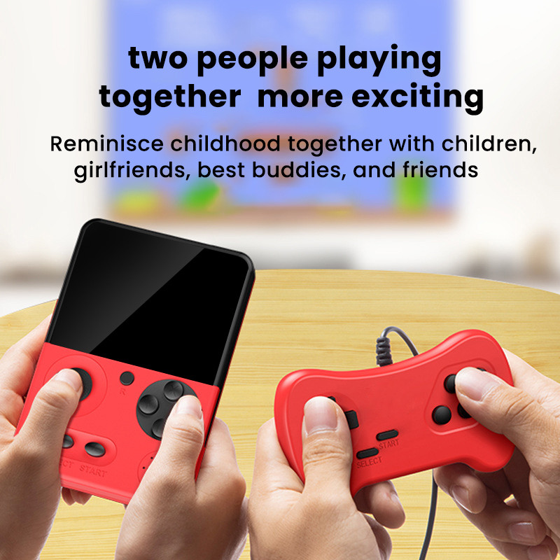 Mini consolă portabilă de jocuri video retro, portabilă, 8 biți, 3,0 inci, ecran TFT, ieșire AV, 500 de jocuri, player pentru copii, cadouri