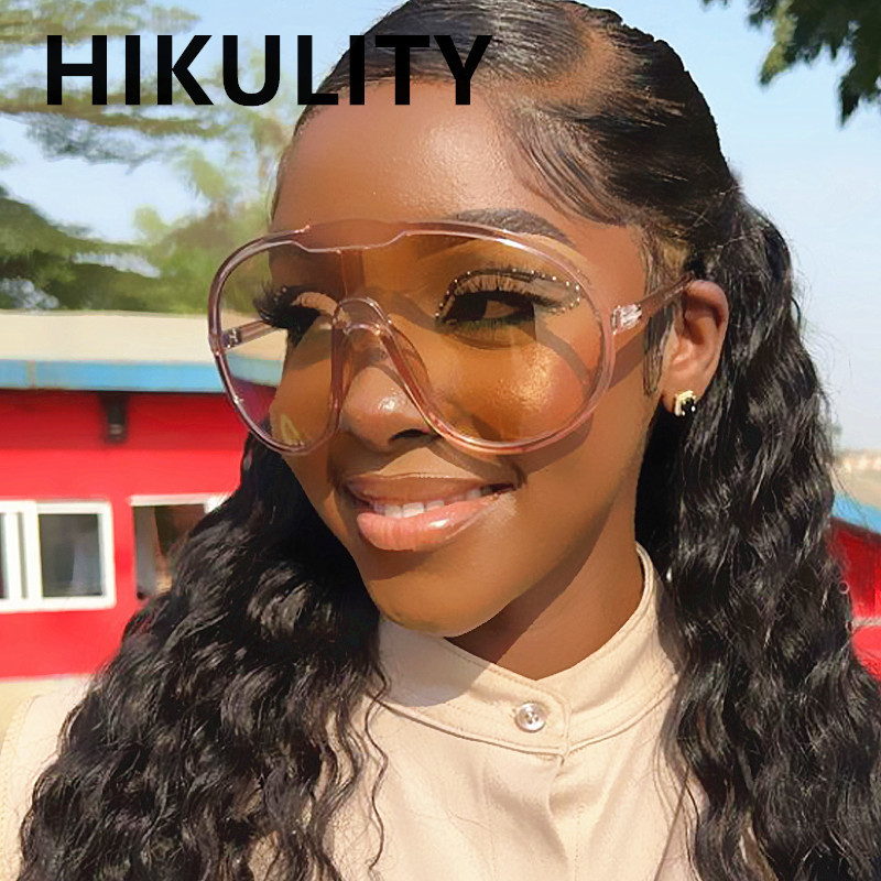 2022 m. Nauji madingi vienetiniai skydiniai akiniai nuo saulės moterims Vntage Oversized Arc akiniai nuo saulės vyrams, juodi geltoni hip-hop gradiento atspalviai