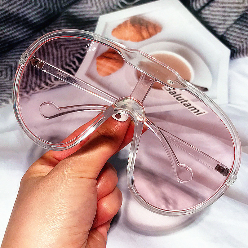 2022 m. Nauji madingi vienetiniai skydiniai akiniai nuo saulės moterims Vntage Oversized Arc akiniai nuo saulės vyrams, juodi geltoni hip-hop gradiento atspalviai