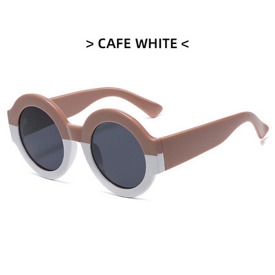 Apvalūs moteriški mielas leopardas dvigubos spalvos animacinis meškiuko formos apvalūs akiniai nuo saulės moteriški vintažiniai akiniai nuo saulės UV400 apsauga klasikinė