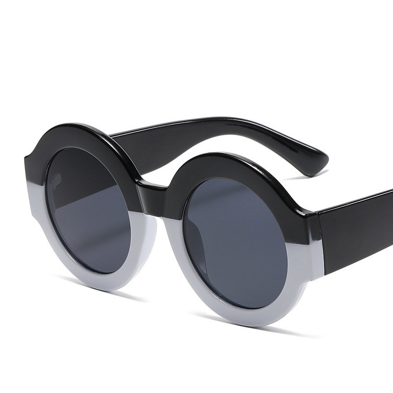 Apvalūs moteriški mielas leopardas dvigubos spalvos animacinis meškiuko formos apvalūs akiniai nuo saulės moteriški vintažiniai akiniai nuo saulės UV400 apsauga klasikinė