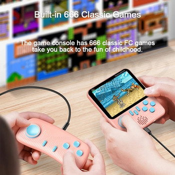 Ενσωματωμένα παιχνίδια 666 Παιχνίδια G7 Retro-Handheld κονσόλα παιχνιδιών Οθόνη LCD ενσύρματη φορητή μίνι φορητή συσκευή αναπαραγωγής παιχνιδιών για παιδιά Δώρο