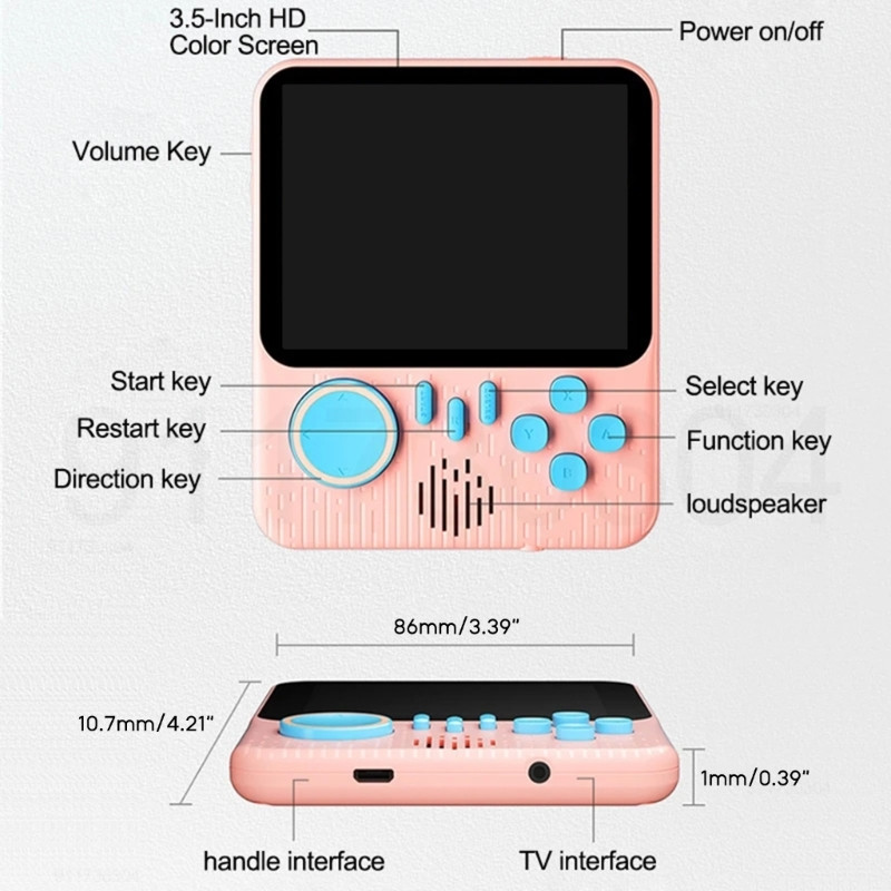 Integruotas 666 Games G7 retro rankinis žaidimų konsolės LCD ekranas laidinis nešiojamasis mini rankinis žaidimų grotuvas vaikams Dovana