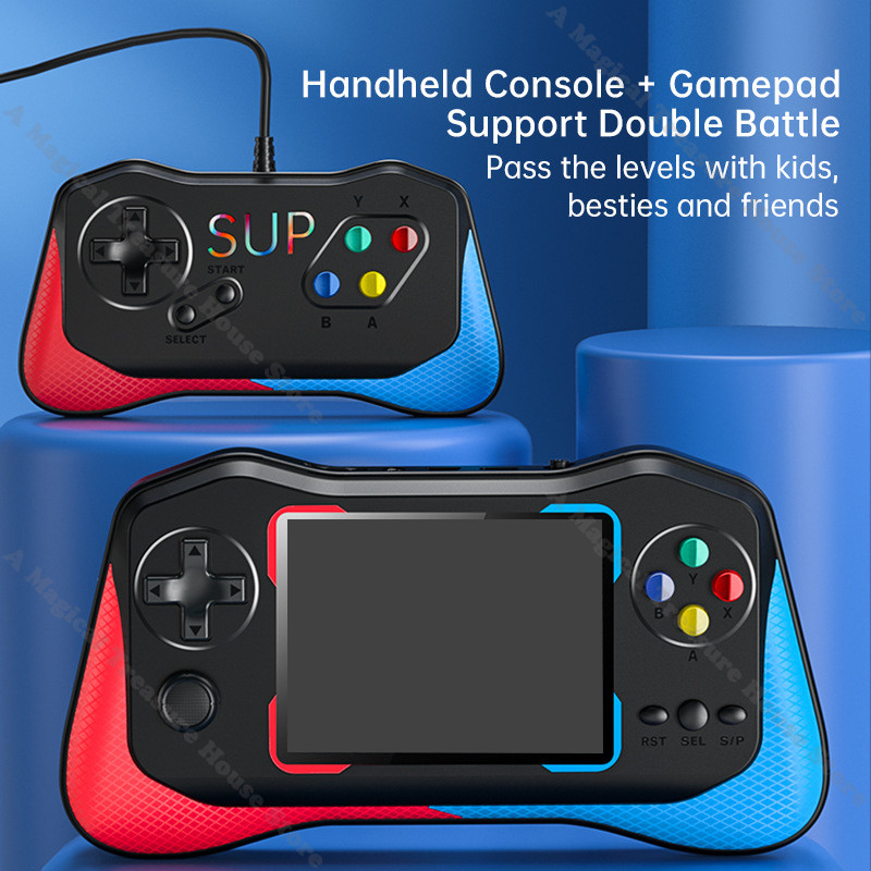 2023. aasta uus retrovideomängukonsool M12 pihuarvuti mängupult HD/AV-väljundiga 500+ mängu kaasaskantav kahe mängijaga mängumasin