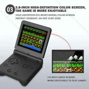 500 IN 1 Screen Flip Handheld Console Handheld Game Player Φορητή κονσόλα παιχνιδιών τσέπης τηλεόρασης AV Out Mini Handheld Player για δώρο