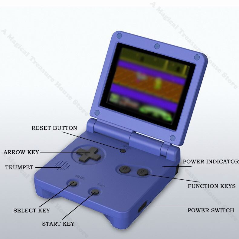 Ecran 500 ÎN 1 Consolă portabilă Flip Player de jocuri portabil TV de buzunar Consolă de jocuri AV Out Mini player portabil pentru cadou