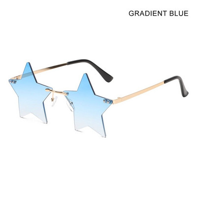 Star Shape Päikeseprillid Naljakad Pentagrami prillid Prillid Jõulukaunistused Peokrillid Ääristeta päikeseprillid