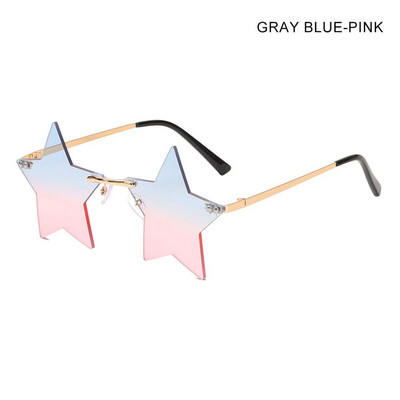 Star Shape Päikeseprillid Naljakad Pentagrami prillid Prillid Jõulukaunistused Peokrillid Ääristeta päikeseprillid