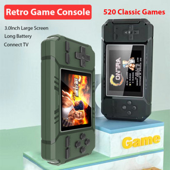 S8 Retro Portable Mini Handheld Game Console 8-bit 3.0 Inch Color LCD Game Player Вграден 520 Games Consola