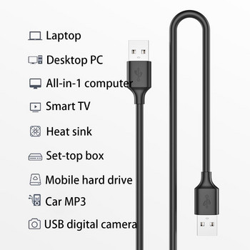 USB към USB тип A мъжки към мъжки удължител USB удължителен кабел за радиатор твърд диск Webcom камера USB дата удължителен кабел