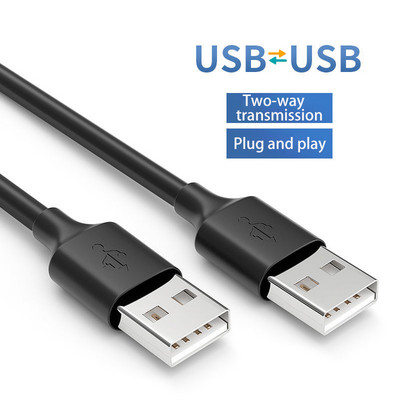 USB-USB-tüüpi A isasest-isasest pikendusest USB-pikenduskaabel radiaatori kõvakettale Veebicom-kaamera USB-kuupäeva pikenduskaabel