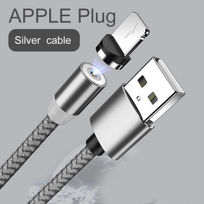 Mágneses USB-kábel iPhone 12 11 Xiaomi 11-hez Huawei Type C kábel LED gyorstöltés adattöltés Micro USB kábel kábel vezeték