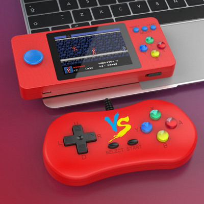 500 mängu mini-käeshoitav videomängukonsool Retro-kaasaskantav 3,0-tollise LCD-ekraaniga lastele mõeldud värviline üliõpilaskaardi masin Kahe rolliga mängupult
