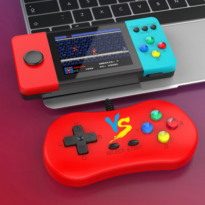 500 mängu mini-käeshoitav videomängukonsool Retro-kaasaskantav 3,0-tollise LCD-ekraaniga lastele mõeldud värviline üliõpilaskaardi masin Kahe rolliga mängupult