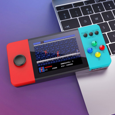 500 mängu mini-käeshoitav videomängukonsool Retro-kaasaskantav 3,0-tollise LCD-ekraaniga lastele mõeldud värviline üliõpilaskaardi masin Kahe rolliga mängupult