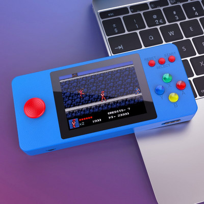 500 mängu mini-käeshoitav videomängukonsool Retro-kaasaskantav 3,0-tollise LCD-ekraaniga lastele mõeldud värviline üliõpilaskaardi masin Kahe rolliga mängupult