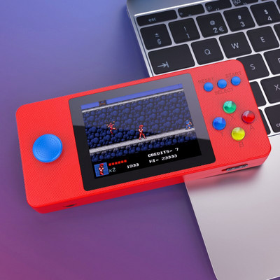 500 mängu mini-käeshoitav videomängukonsool Retro-kaasaskantav 3,0-tollise LCD-ekraaniga lastele mõeldud värviline üliõpilaskaardi masin Kahe rolliga mängupult
