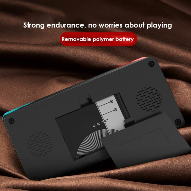 500 mängu mini-käeshoitav videomängukonsool Retro-kaasaskantav 3,0-tollise LCD-ekraaniga lastele mõeldud värviline üliõpilaskaardi masin Kahe rolliga mängupult