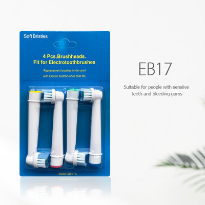 Capete de perie de schimb Cap periuță de dinți Pentru duze orale b Compatibil cu reumplere perie Braun Cross Action SENSITIVE CLEAN