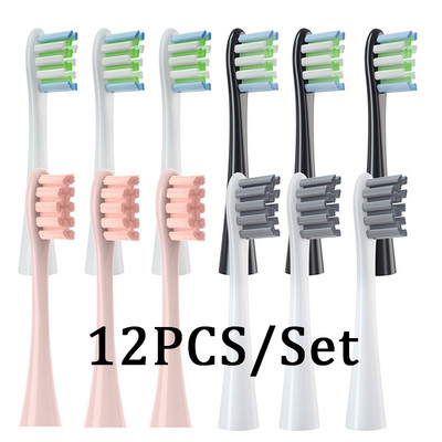 12PCS Резервни глави за четки за Oclean X/ X PRO/ Z1/ F1/ One/ Air 2 /SE Звукова електрическа четка за зъби DuPont Дюзи с мек косъм
