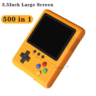 500 IN 1 retro vaizdo žaidimų konsolė 3,5 colio ekranas delninis žaidimų grotuvas Nešiojamas TV AV išvesties mini delninis grotuvas vaikams Dovana