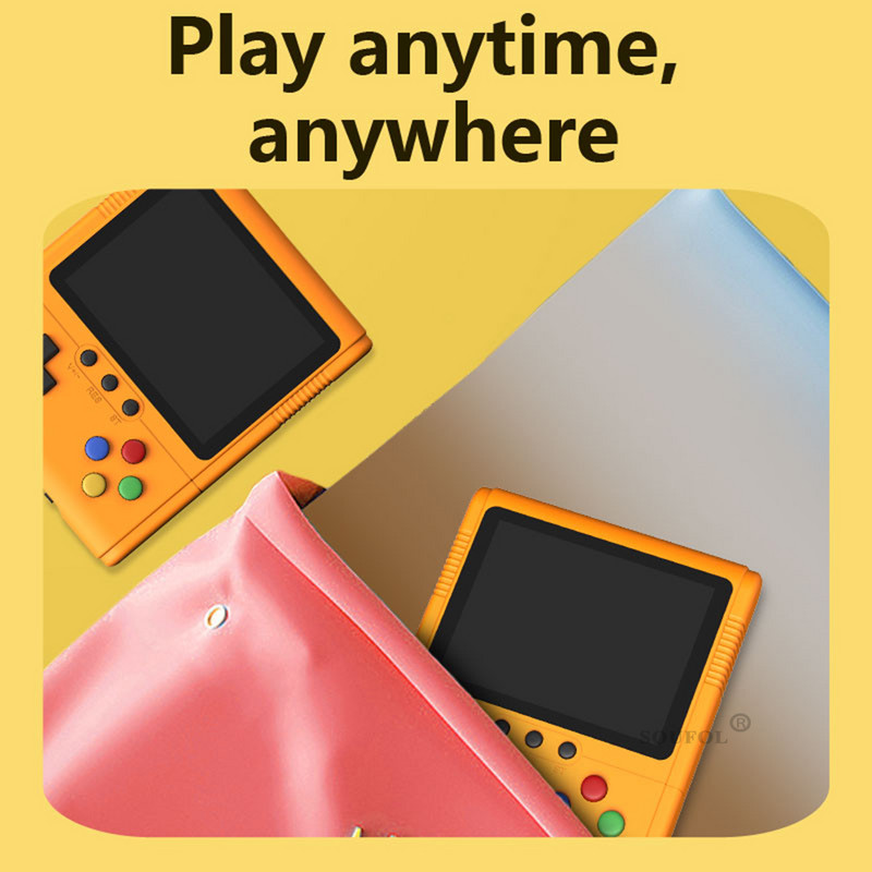 500 IN 1 retro vaizdo žaidimų konsolė 3,5 colio ekranas delninis žaidimų grotuvas Nešiojamas TV AV išvesties mini delninis grotuvas vaikams Dovana