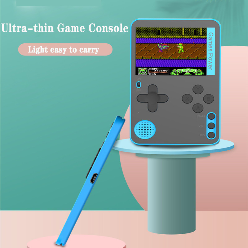 Új kézi játékkonzol, beépített 500 játék mini kártyakonzol, 2,4 hüvelykes képernyő, hordozható játéklejátszó gyermekajándék