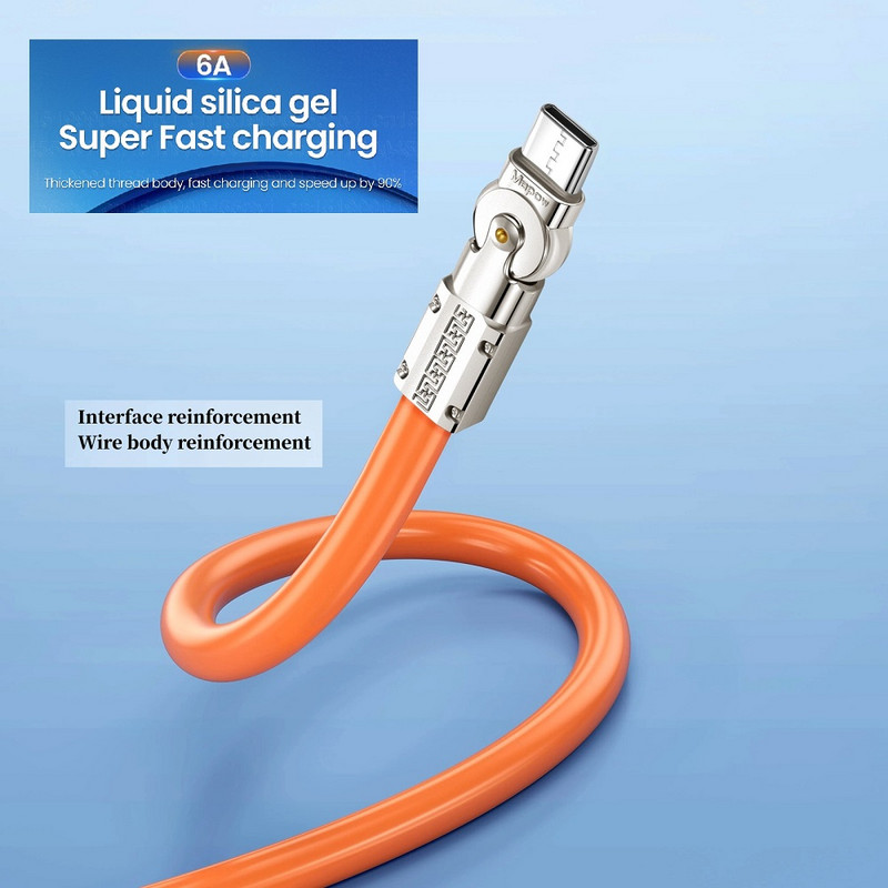 USB A į USB C tipo laidas greito įkrovimo įkroviklio laidas skirtas OPPO / VIVO Realme Huawei Poco Samsung ekrano laidas