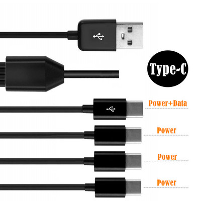 1,5 m 1 m 0,3 m C típusú 1–4 portos C típusú USB C – USB Y elosztó, többszörös töltési dátumú kábel okostelefon táblagéphez