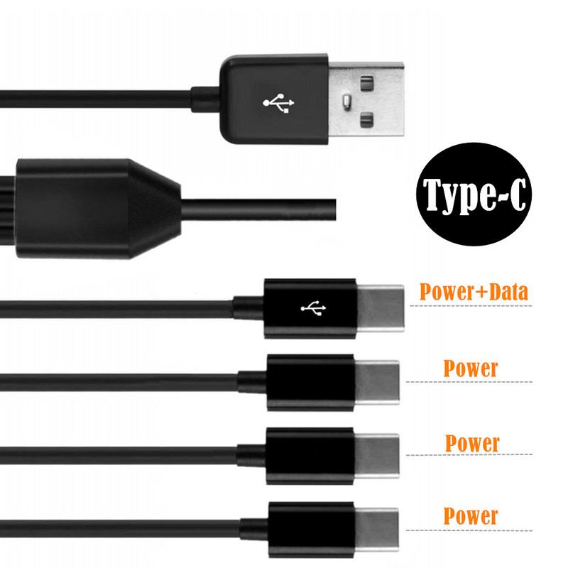 1,5 m 1 m 0,3 m C típusú 1–4 portos C típusú USB C – USB Y elosztó, többszörös töltési dátumú kábel okostelefon táblagéphez