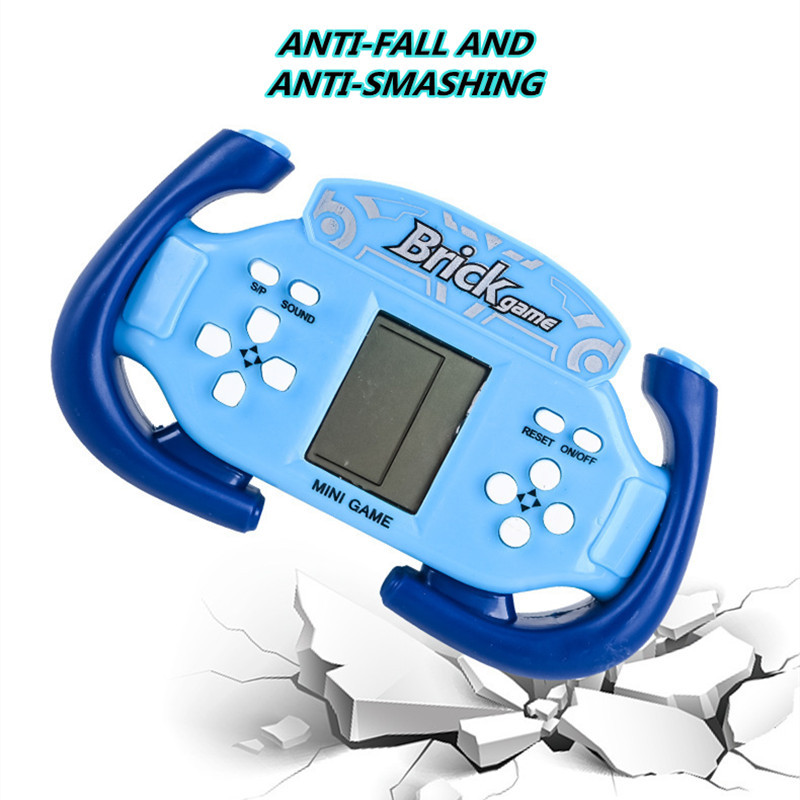 Mini-ABS-i kaasaskantav retroklassikaline telliskivist mängupuldiga mängupuldiga pihuarvuti mängumängija lastele Õppemäng Pusle Mänguasjad Kingitused