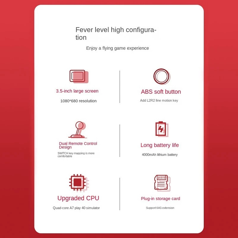 X7S Retro mängukonsool 3,5-tolline ekraan 1200 mängu ülipika vastupidavusega HD-teleri väljund Laiendatav 64G mälukaart kaasaskantav mängija