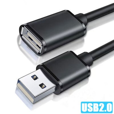 USB 2.0 удължителен кабел мъжки към женски удължителен кабел Бързоскоростен USB 3.0 кабел удължен за лаптоп PC USB 3.0 удължител