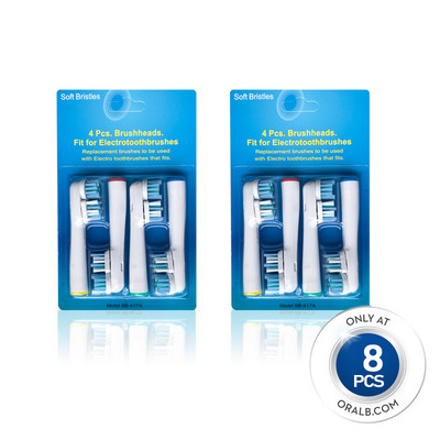 EB417 DOUBLE CLEAN keičiamos dantų šepetėlio galvutės, skirtos Oral B elektrinių šepetėlių galvutėms, papildančios gyvybingumą
