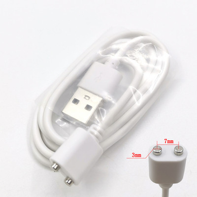 2 kontaktiga 7 mm taaslaetavate täiskasvanute mänguasjade jaoks Alalisvoolu vibraatori magnetkaabel USB toiteploki laadija kaabel sekstooted Seksimasin