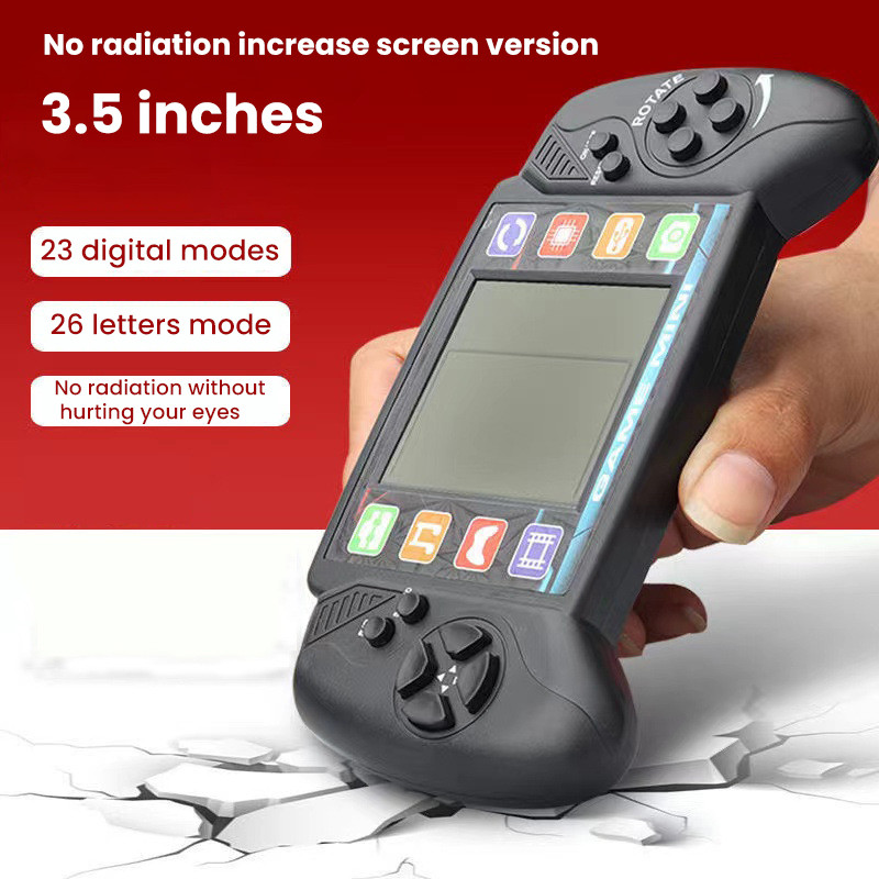 Mini consolă portabilă de jocuri video de 3,5 inci Ecran portabil retro LCD pentru copii color aparat cu carduri pentru elevi Player video portabil de buzunar