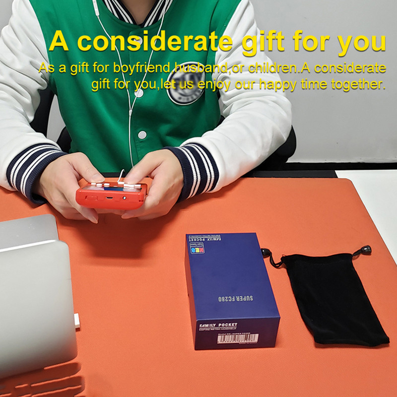 1/3 vnt. rinkinys NES žaidimų konsolės USB įkraunamas 400 viename televizorius Vidio žaidimų aparatas rankinis 3 colių 8 bitų TFT spalvotas ekranas, dovana vaikams