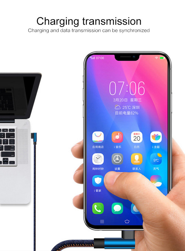 C-tüüpi 90-kraadise nurgaga USB 3.1 kiire andmelaadimiskaabel teksariidest traatlaadija sulamist pistik USB liinijuhe Xiaomi Huawei Oppo jaoks